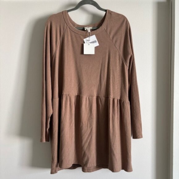 Hayden Tops - Hayden Babydoll top with button down the back size 1X